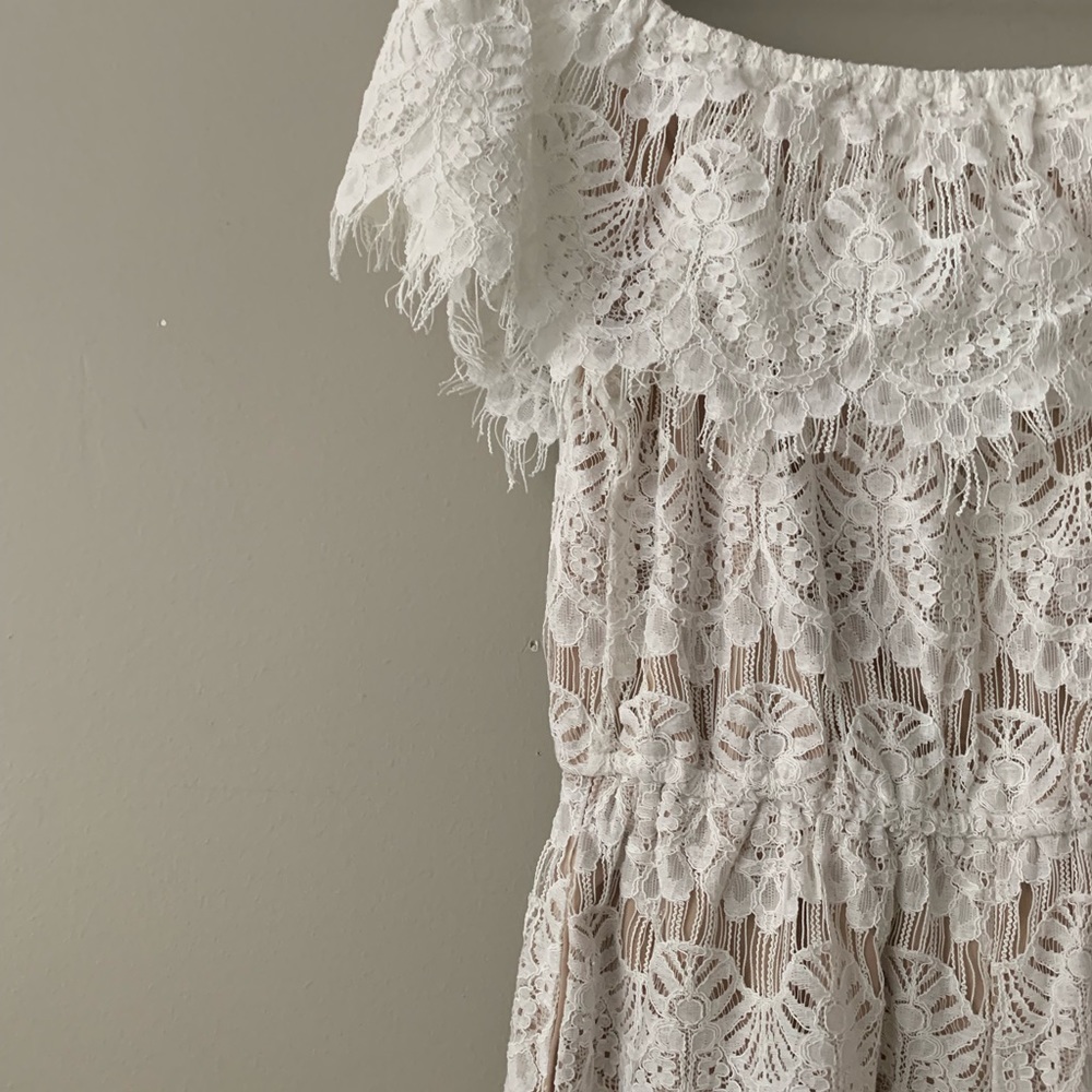 NWT White Lace Romper